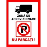 Placute zona de aprovizionare nu parcati parcare interzisa